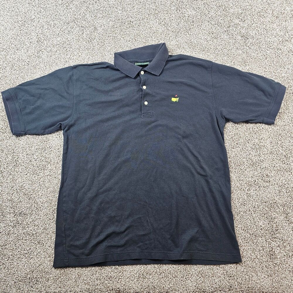 Masters Collection Shirt Mens Large Black Golf Polo Augusta National Vintage Y2K